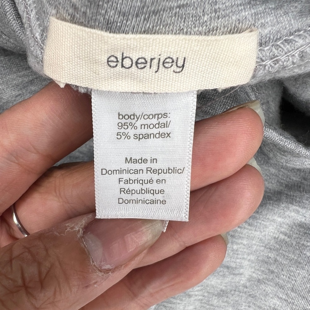 Eberjey Heather gray long sleeve lounge top size L - Picture 2 of 5